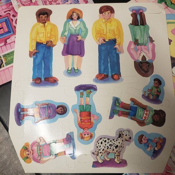 RARE Playskool My Very Own Dollhouse Book & 2 Sticker Books Japan 1995 1st Ed - Picture 11 of 12